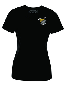 Muskoka Hornets Performance Ladies V Neck short sleeve T Black